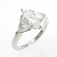 プラチナダイヤモンドリング 1．013ct・F・SI1・マーキスカット20％引き