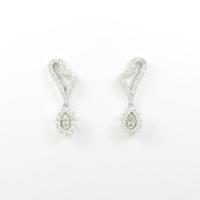 K18WG ダイヤモンドピアス