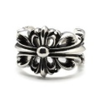 CHROME HEARTS(クロムハーツ) ダブルフローラルクロスリング 　Double Floral cross Ring