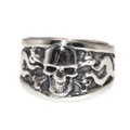 CRAZY PIG DESIGNS(クレイジーピッグ)　SKULL & CROSS BONE CLASSIC RING #956