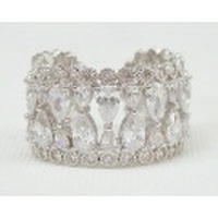 CZ ペアシェイプライン レース リング