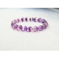 FA00991　【限定価格】　バイカラーパープルフローライトＡＡＡ　１０ｍｍ　ブレスレット
