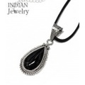 INDIAN JEWELRY オニキスを使用したナバホ族アーティストRunning Bear Studio氏の作品『NAVAJO SIVER PENDANT ONYX』【アメカジ・ネイティブ】IJ-080