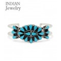 INDIAN JEWELRY ワイヤーワークとクラスター技法を用いて製作された作品『SILVER BANGLE CLUSTER TURQUOISE』【アメカジ・ネイティブ】IJ-059