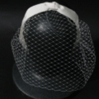 Jennifer Ouellette◆グログランリボン＆ベールヘッドドレス・カチューシャ◆アイボリー