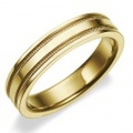 K18YG 　ミルグレイン・ツーロウ　マリッジリング（結婚指輪）4mm (N041OXX178N3*01-K18YG)