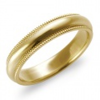 K18YG　ミルグレイン・マリッジリング（結婚指輪・幅広タイプ）3.5mm (N035H165N3*01-K18YG)