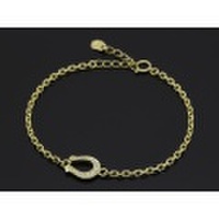 SYMPATHY OF SOUL（シンパシーオブソウル）　Horseshoe Amulet Chain Bracelet - K18Yellow Gold w/Diamond（ホースシューアミュレットチェーンブレスレット - K18イエローゴールド w/ダイヤモンド）