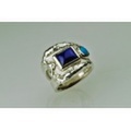 Lapis Lazuli & Turquoise Silver Ring