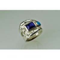 Lapis Lazuli & Turquoise Silver Ring