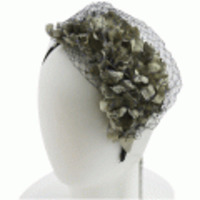 OPHELIE HATS◆シルクシャンタンフラワー＆ベールヘッドドレス・カチューシャ◆グリーン（sweet9月号掲載商品です♪♪）