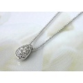 Pt アクアスタイル ダイヤモンドペンダントネックレス 水の雫0.20ct