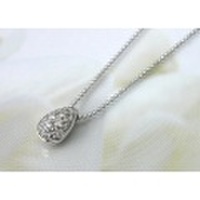 Pt アクアスタイル ダイヤモンドペンダントネックレス 水の雫0.20ct