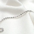 Pt850 プラチナ　カットボールブレスレット　18cm　0.8mm