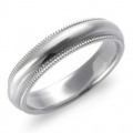 Pt950　ミルグレイン・マリッジリング（結婚指輪・幅広タイプ）4mm (N040H178N3*01)