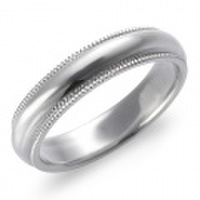 Pt950　ミルグレイン・マリッジリング（結婚指輪・幅広タイプ）4mm (N040H178N3*01)