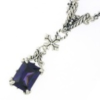 ROYAL ORDER(ロイヤルオーダー)　アントワネットペンダントw/CZ(パープル)　トップのみ　SP246-Purple