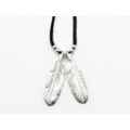 SYMPATHY OF SOUL（シンパシーオブソウル）　2Arrow Feather Necklace / Leather（2アローフェザーネックレス / レザー）