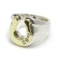 SYMPATHY OF SOUL（シンパシーオブソウル）　Combination Horseshoe Ring - Silver&Brass（コンビネーションホースシューリング - シルバー&ブラス）