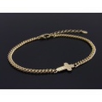 SYMPATHY OF SOUL（シンパシーオブソウル）　Gravity Cross Chain Bracelet - K18Yellow Gold（グラビティクロスチェーンブレスレット K18イエローゴールド）