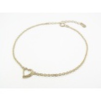 SYMPATHY OF SOUL（シンパシーオブソウル）　Little Open Heart Bracelet - K10Yellow Gold w/Diamond（リトルオープンハートブレスレット - K10イエローゴールド w/ダイヤモンド）