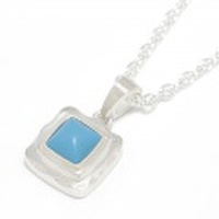 SYMPATHY OF SOUL（シンパシーオブソウル）　Pyramid Necklace - Silver w/Turquoise（ピラミッドネックレス - シルバー w/ターコイズ）