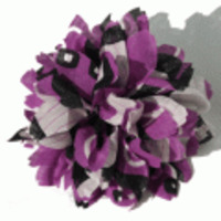 Susan Daniels◆コットンプリントフラワーヘアゴム◆パープルmix