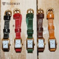 TIDEWAY｜ウォッシュレザー リストウォッチ 腕時計 WASHED WATCH(d392)6342/T1544/タイドウェイ