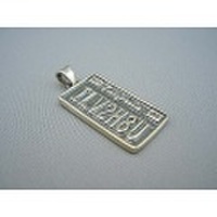 TRAVIS WALKER(トラヴィスワーカー)　ライセンスプレート“ILV2H8U“ミディアム ペンダント【トップのみ】　LPS001-M