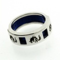 WOLFMAN B.R.S(ウルフマンBRS)　ホワイトファングウルフリング/ブルーチタン　WO-R-54