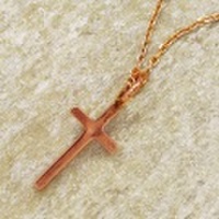 basis(ベイシス)　タタキクロス”S”ペンダント10K　RG bap-4 10KRG