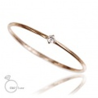 me.luxe K10PG ダイヤ一粒石 華奢リング（ピンクゴールド）95-0799