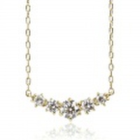 me.luxe K18 0.2ctラインダイヤモンドネックレス 95-0990