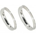 【2本セット特価！文字入れ無料！ピンクゴールドでも作成可能】 高品質K18ホワイトゴールドリング（ペアコレ）　PC009-0010