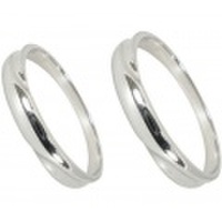 【2本セット特価！文字入れ無料！ピンクゴールドでも作成可能】 高品質K18ホワイトゴールドリング（ペアコレ）　PC009-0010