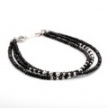 【DUB Luxury｜ダブラグジュアリー】Shine Black 3WG Bracelet　シャインブラック3連ホワイトゴールドブレスレット　OD-2702【ユニセックス】