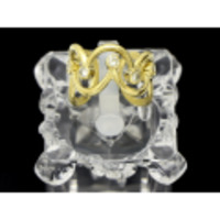 【K18YG イエローゴールド】指輪 リング ダイヤモンド0.35ct 9号 6.4g レディース 1885-0