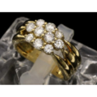 【K18ＹＧ イエローゴールド】指輪 リング ダイヤモンド1.01ｃｔ 6.9ｇ 10号 レディース 01080-0