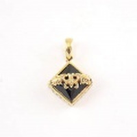 【M.G.C.】K18製ウイングロゴスクエアストーントップ/BKCZ