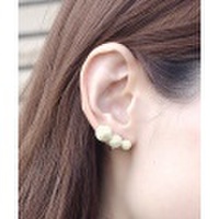 【SALE】コットンパール3連イヤーカフ