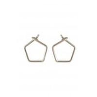 【チビ・ジュエルズ】ヘキサゴンスタッズピアス　Hexagon Stud Earrings /SV925　メール便可