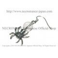 【ネクロマンス NECROMANCE】 クリスタル スパイダーピアス Crystal Spider Pierce 水晶 蜘蛛