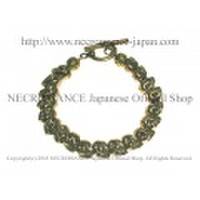 【ネクロマンス NECROMANCE】 ゴールド スカルブレスレット Gold Skull Bracelet 骸骨