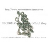 【ネクロマンス NECROMANCE】 シルバーダブルローズヴァインリング Silver Double Rose Vine Ring 薔薇 蔓 指輪