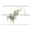 【ネクロマンス NECROMANCE】 ジェイド スパイダーピアス Jade Spider Pierce 翡翠 蜘蛛