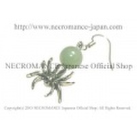 【ネクロマンス NECROMANCE】 ジェイド スパイダーピアス Jade Spider Pierce 翡翠 蜘蛛