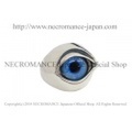 【ネクロマンス NECROMANCE】【数量限定】シルバーNEW義眼リング Silver New Eye Ring ＜ブライトブルー/Brigt Blue/青＞ 目玉