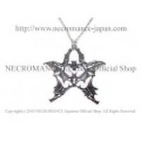 【ネクロマンス NECROMANCE】ヴァンパイアバットペンタグラムネックレス Vampire Bat Pentagram Necklace＜シルバー/Silver＞蝙蝠 五芒星