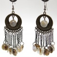 【メール便OK】シェルドロップピアス（B/ナチュラル）