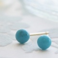 【送料無料】 K18 Le ciel turquoise stud pierce （ル・シエルターコイズスタッドピアス）